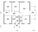 Проект дома B-286. Одноэтажный дом из пеноблоков, с террасой