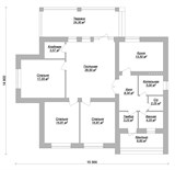 Проект дома B-045. Недорогой одноэтажный дом Проект дома B-045. Недорогой одноэтажный дом