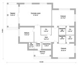 Проект дома C-041. Одноэтажный дом с двумя спальнями