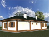 Проект дома B-043. Дом из блоков одноэтажный