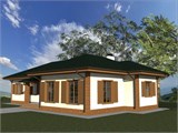 Проект дома B-043. Дом из блоков одноэтажный