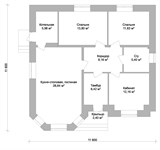 Проект дома A-006. Красивый дом 100 кв м