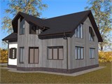 Проект дома B-044. Дом из керамзитобетонных блоков