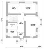 Проект дома B-044. Дом из керамзитобетонных блоков
