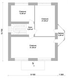 Проект дома B-044. Дом из керамзитобетонных блоков
