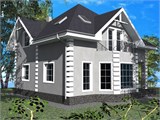 Проект дома B-041. Дом с балконом