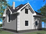 Проект дома B-041. Дом с балконом