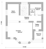 Проект дома B-041. Дом с балконом