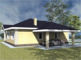 Проект дома B-042. Дом с навесом