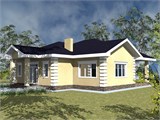 Проект дома B-042. Дом с навесом
