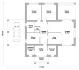 Проект дома B-042. Дом с навесом