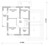 Проект дома D-116. Современный дом с гаражом