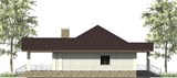 Проект дома D-120. Одноэтажный кирпичный дом с террасой