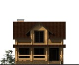 Проект дома C-251. Дом из оцилиндрованного бревна Проект дома C-251. Дом из оцилиндрованного бревна