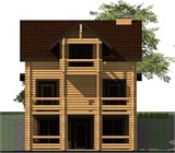 Проект дома C-251. Дом из оцилиндрованного бревна Проект дома C-251. Дом из оцилиндрованного бревна