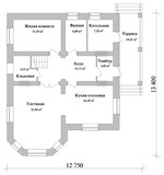 Проект дома с 4 спальнями двухэтажный C-256 C-256 - фото 13672