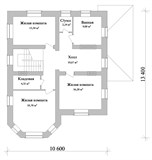 Проект дома с 4 спальнями двухэтажный C-256 C-256 - фото 13673