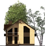 Проект дома C-250. Дом 10 на 13 с мансардой