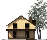 Проект дома C-250. Дом 10 на 13 с мансардой