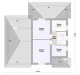 Проект дома C-253. Дом с мансардой и верандой