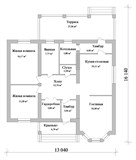 Проект дома B-274. Красивый дом с террасой