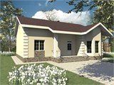 Проект дома B-274. Красивый дом с террасой