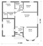Проект дома B-271. Дом с эркером до 150 м