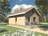 Проект дома A-087. Узкий одноэтажный дом