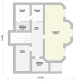 Проект дома F-078. Двухэтажный дом на склоне