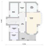 Проект дома F-078. Двухэтажный дом на склоне