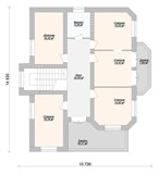 Проект дома F-078. Двухэтажный дом на склоне