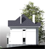 Проект дома F-078. Двухэтажный дом на склоне