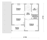 Проект дома B-269. Каркасный дом с тремя спальнями