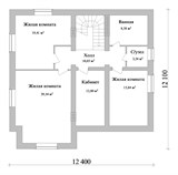 Проект дома D-113. Дом из кирпича 12 на 12