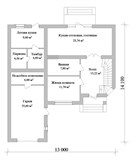 Проект дома C-240. Дом с сауной двухэтажный