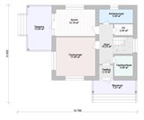 Проект дома B-265. Дом из газобетона с балконом