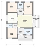 Проект дома B-264. Дом из пеноблоков до 150 м