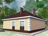 Проект дома B-263. Недорогой дом из кирпича