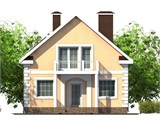 Проект дома B-257. Дом с балконом на 2 этаже