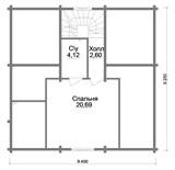 Проект дома A-081. Деревянный дом до 100 кв