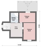 Проект дома E-051. Дом с цокольным этажом и мансардой