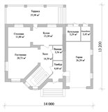 Проект дома C-236. Дом с эркером 2 этажа