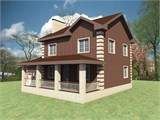 Проект дома C-236. Дом с эркером 2 этажа