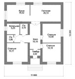Проект дома B-249. Дом 12 на 12 одноэтажный