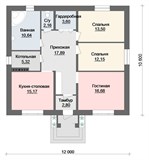 Проект дома A-076. Дом до 100 кв м