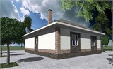 Проект дома B-245. Одноэтажный дом с 2 эркерами