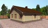 Проект дома B-241. Одноэтажный дом из бревна
