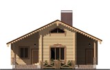 Проект дома B-241. Одноэтажный дом из бревна