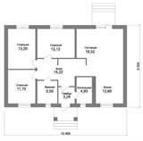 Проект дома A-074. Простой дом до 100 м2