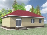 Проект дома A-074. Простой дом до 100 м2